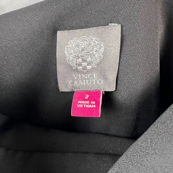 Vince Camuto Off the Shoulder Ruched Sleeveless Sheath Black Dress Size 2 /XS - Picture 8 of 9